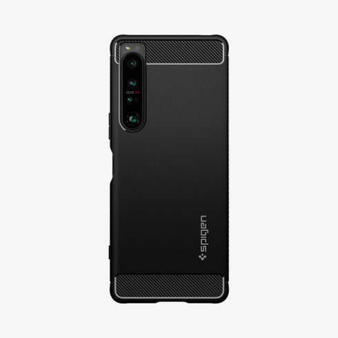 ACS02841 - Sony Xperia 1 III Case Rugged Armor in matte black showing the back